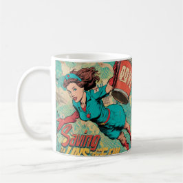 Healthcare Hero: Superhero Nurse Illustration Savi Kaffemugg