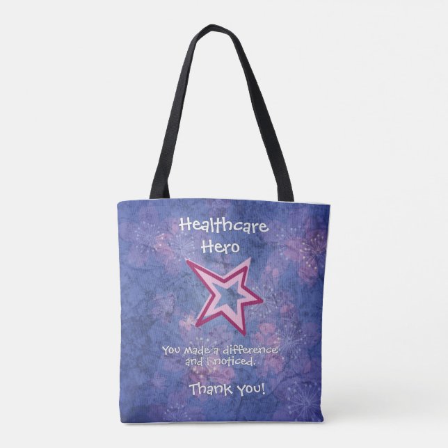 Healthcare Hero Tote Bag Tygkasse (Baksida)