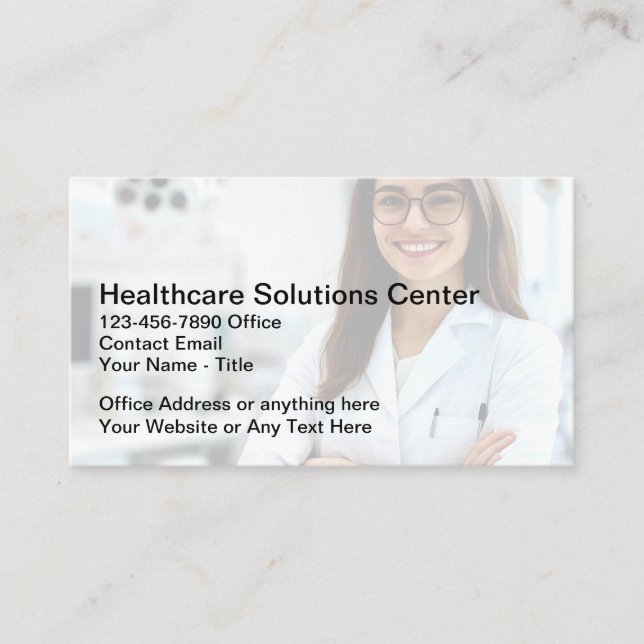 Healthcare Insurance Rep Business Cards Visitkort (Framsida)