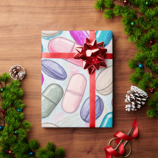 Healthcare & Pharmacy Rosa Grått Lila Capsule Presentpapper