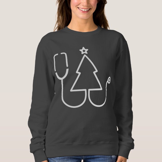 Healthcare Stethoscope Julgran Sweatshirt T Shirt (Framsida)