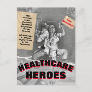 HEALTHCARE WORKER HEROES by Slipperywindow Vykort