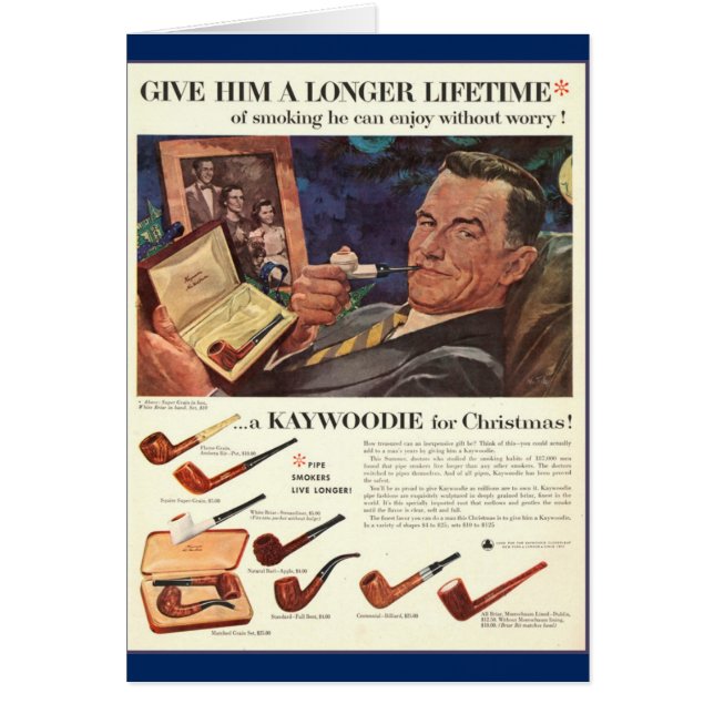 Healthful röka av tobak! hälsningskort (Framsidan)