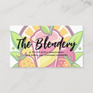 Healthy Blend Smoothie Fruktillustrationer Visitkort