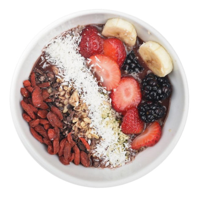 Healthy Breakfast Red Berry Fruit Bowl Knopp (Framsidan)