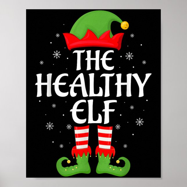 Healthy Elf Julafton Family Matching Elf Squad Chr Poster (Framsidan)