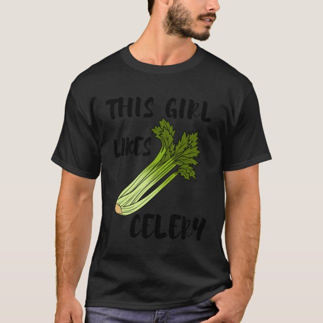Healthy Food Ironic Quote Celery T Shirt (Framsida)