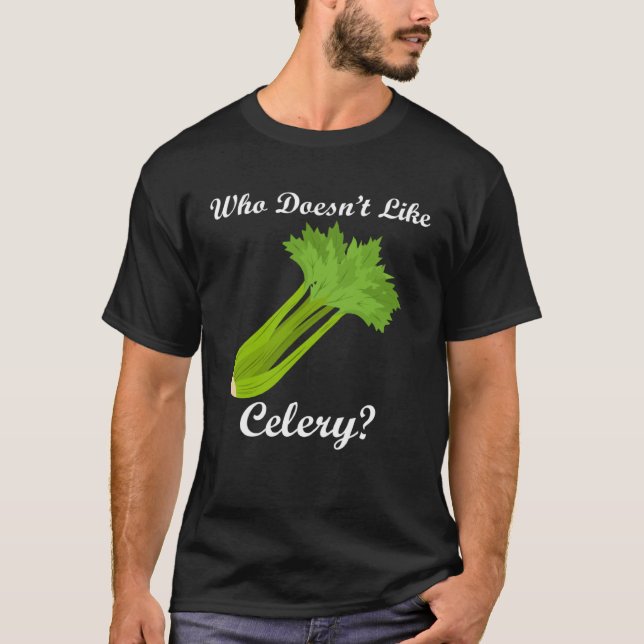 Healthy Food Vegetables Celery Eating T Shirt (Framsida)