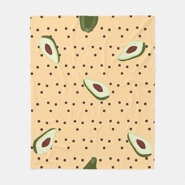 Healthy foods. Seamless avocado pattern,  avocado  Fleecefilt (Framsidan)