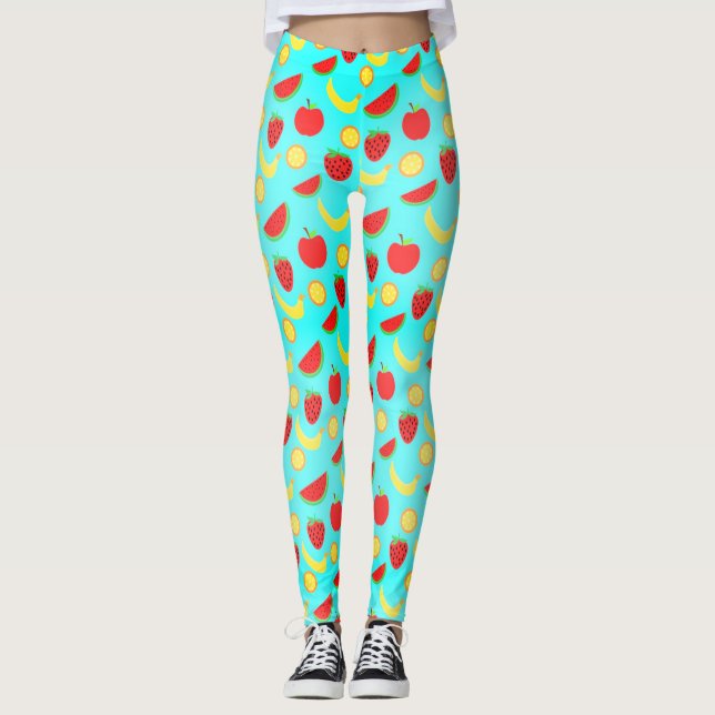 Healthy Fruit Mönster Leggings (Framsida)