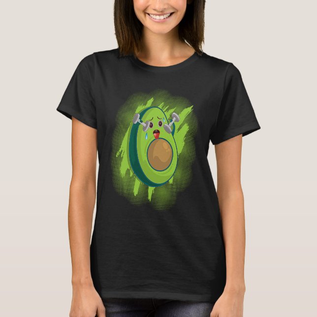 Healthy Herbivore Vegetable Avocado Vegan Fitness  T Shirt (Framsida)