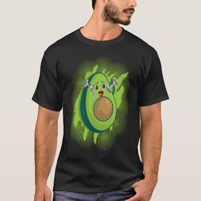 Healthy Herbivore Vegetable Avocado Vegan Fitness  T Shirt (Framsida)