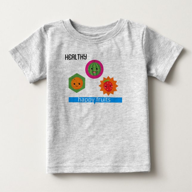 Healthy Lycklig Fruits T Shirt (Framsida)