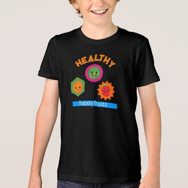 Healthy Lycklig Fruits T Shirt (Framsida)