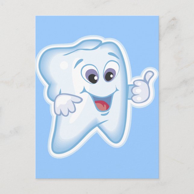 Healthy Lycklig Teeth Vykort (Framsida)