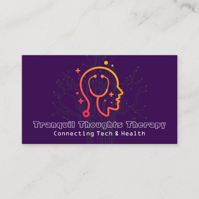 Healthy Mind Logo | AI-mjukvara Visitkort (Framsida)