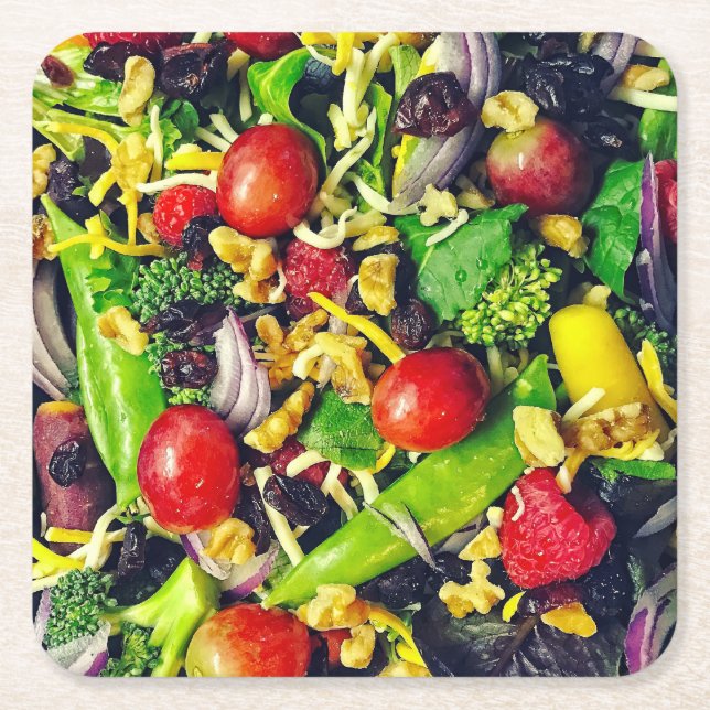 Healthy Salad Underläggs Underlägg Papper Kvadrat (Framsidan)