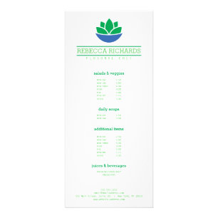 Healthy Salad Vegetables Catering Menu, Flyer Reklamkort