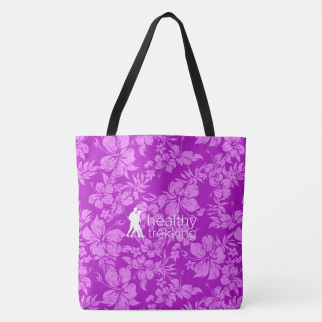 Healthy Trekking Hawaiian Hibiscus Beach Bag Tygkasse (Framsida)