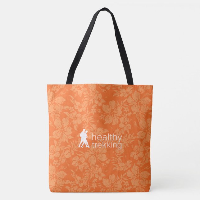 Healthy Trekking Hawaiian Hibiscus Tang Beach Bag Tygkasse (Framsida)