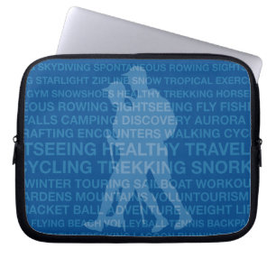 Healthy Trekking Typography Royal Blöt Kostym Laptop Sleeve