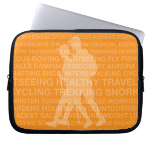 Healthy Trekking Typography Tangerine Blöt Kostym Laptop Sleeve