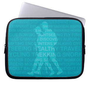 Healthy Trekking Typography Turcos Blöt Kostym Laptop Fodral