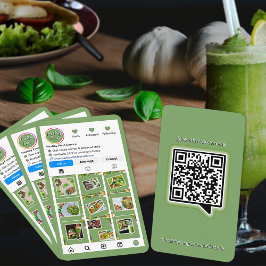Healthy Vegan Food Services Trendig Instagram Stil Visitkort