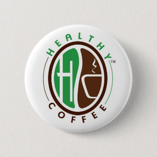 HealthyCoffee brännmärkte emblem Knapp