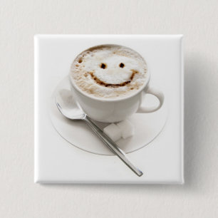 HealthyCoffee roligt knäppas emblem Knapp