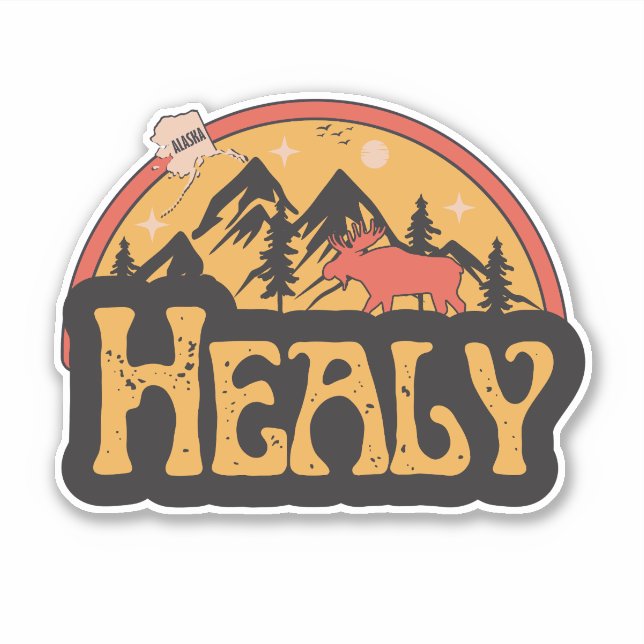 Healy, Alaska Klistermärke Klistermärken (Framsida)