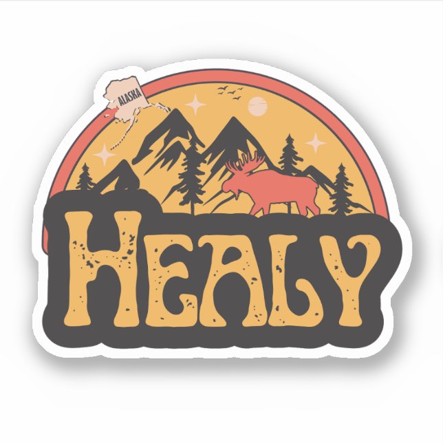 Healy, Alaska Sticker Klistermärken (Framsida)