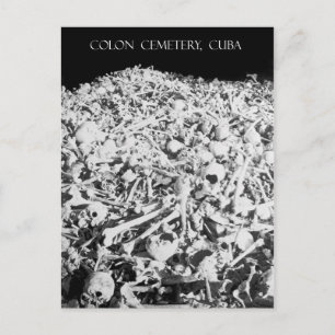 Heap of Bones in the Colon Cemetery, Cuba Vykort