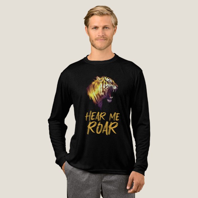 Hear Me Roar, Tiger Head Graphic T Shirt (Hel framsida)