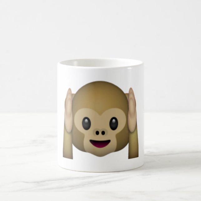 Hear No Evil Monkey - Emoji Kaffemugg (Center)