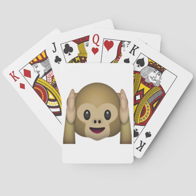 Hear No Evil Monkey - Emoji Kortlek (Baksidan)