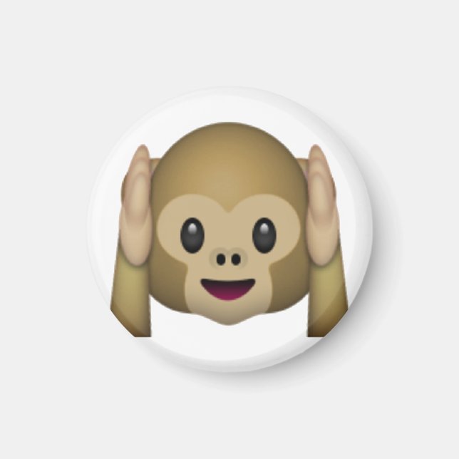 Hear No Evil Monkey - Emoji Magnet (Framsidan)