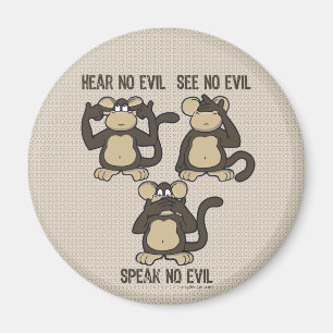 Hear No Evil Monkey - New Magnet