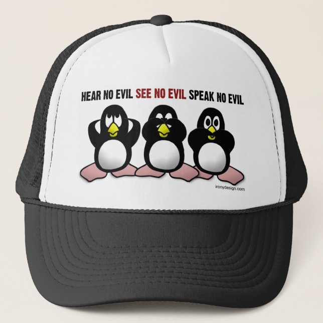 Hear No Evil Penguins Keps (Framsida)