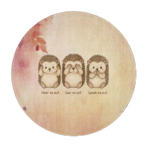 hear, see and speak no evil cute Hedgehogs