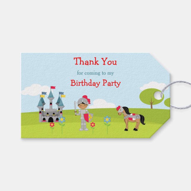 Hear Ye African American Knight Gift Märkre Presentetikett (Framsidan (Horisontell))