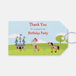 Hear Ye Cute Blonde Knight Gift Märkre Presentetikett