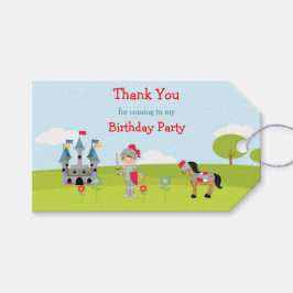 Hear Ye Cute Brunette Knight Gift Märkre Presentetikett