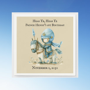 Hear Ye, Hear Ye Ye Medieval Knight Boys 1:a födel Pappersservett