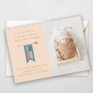 Hear Ye Hear Ye Ye Medieval Photo Birth Notice of Inbjudningar