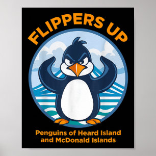 Heard Island Penguin Protest mot Tariff Flippe Poster
