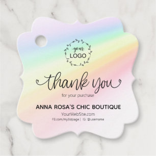 *~* Heards Branding Business Rainbow Tack Gåvor Etiketter