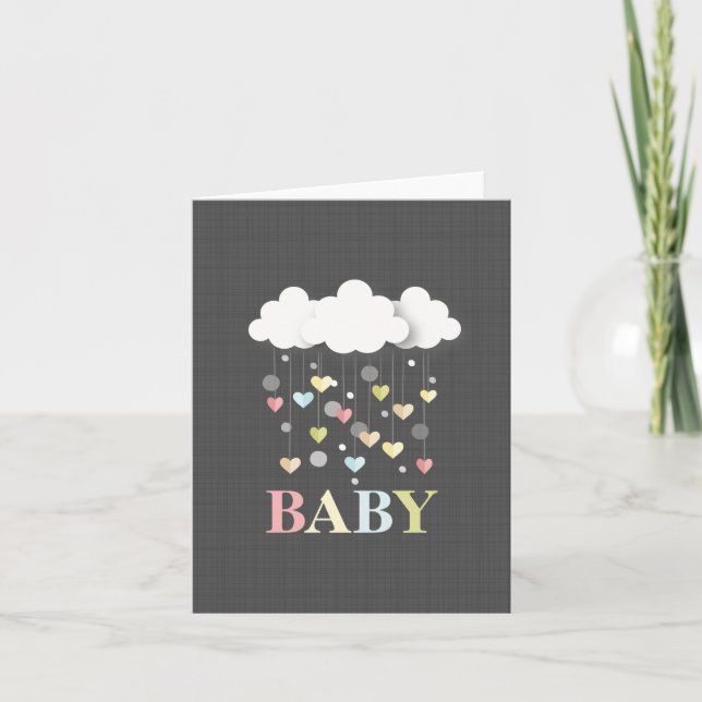 Heards + Clouds Neutralt Baby Card Kort (Framsida)