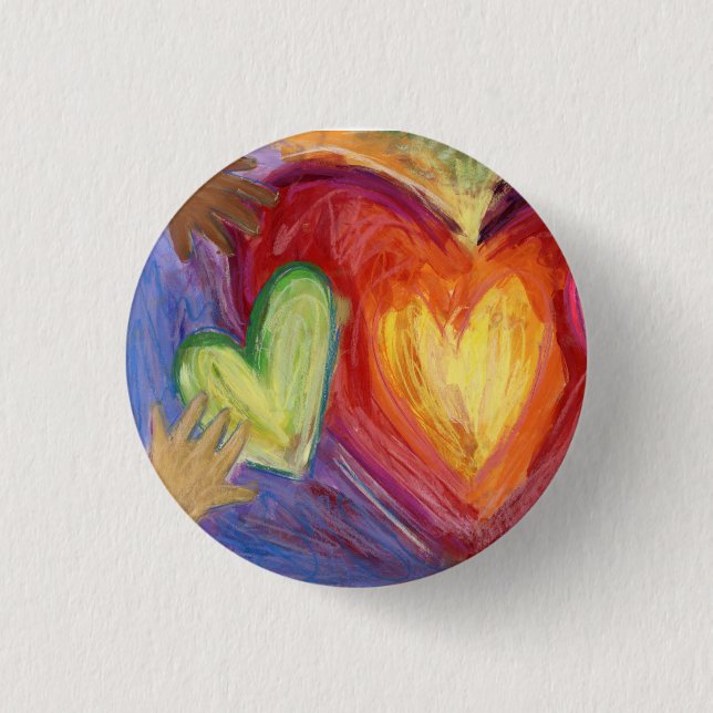 Heards & Händer Diversity Kärlek Lapel Pin Buttons Knapp (Framsida)