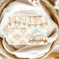 Hearerna Watercolor Tåg Shower Diapper Raffle